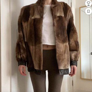 Brown fur coat